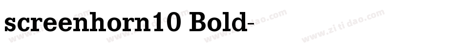 screenhorn10 Bold字体转换